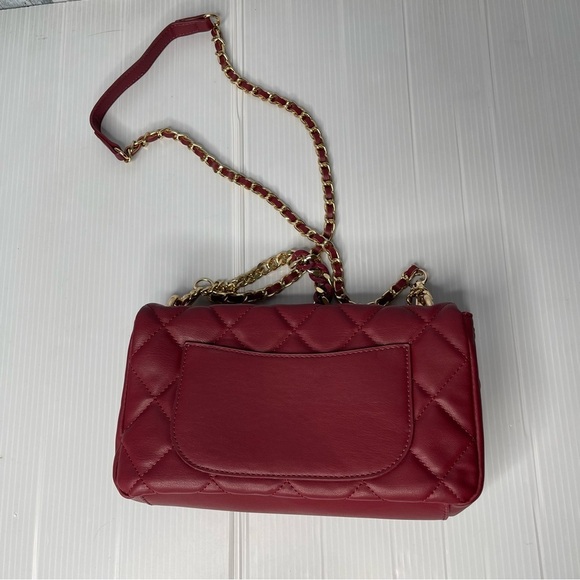 BADGLEY MISCHKA Burgundy Studded Quilted Shoulder Bag - Picture 2 of 13